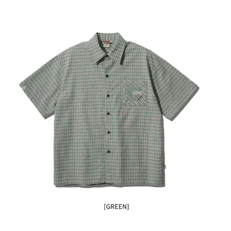 WVProject x Anne of Green Gables - Checkered Short Sleeve Shirt - WVProject - Shirts - Harumio