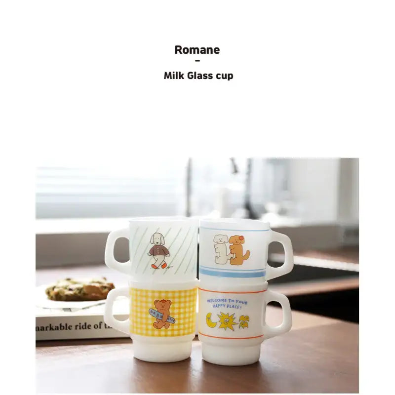 Romane x 10x10 - Milk Glass Cup - Romane - Glass Cup - Harumio