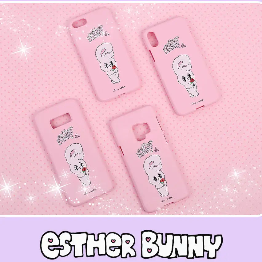 Clue X Esther Bunny - Strawberry Milk Phone Case for iPhone X / XS - CLUE - Accessories - Harumio