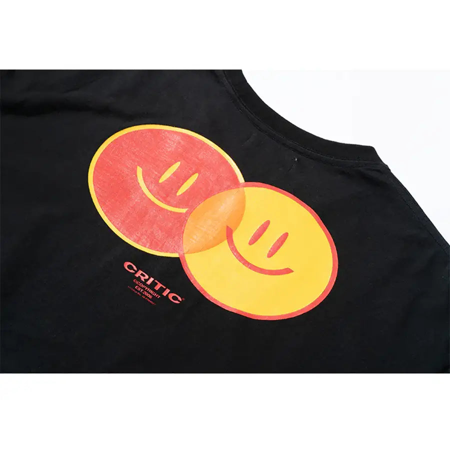HAPPY FOOD x CRITIC - Smile Logo Short Sleeve T-Shirt - HAPPY FOOD x CRITIC - Clothing - Harumio
