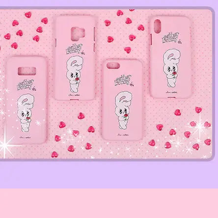 Clue X Esther Bunny - Strawberry Milk Phone Case for Galaxy S9 - CLUE - Accessories - Harumio