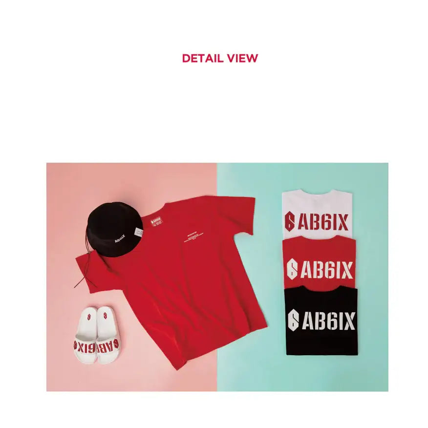 AB6IX - Logo Slide White Slippers - AB6IX - Footwear - Harumio