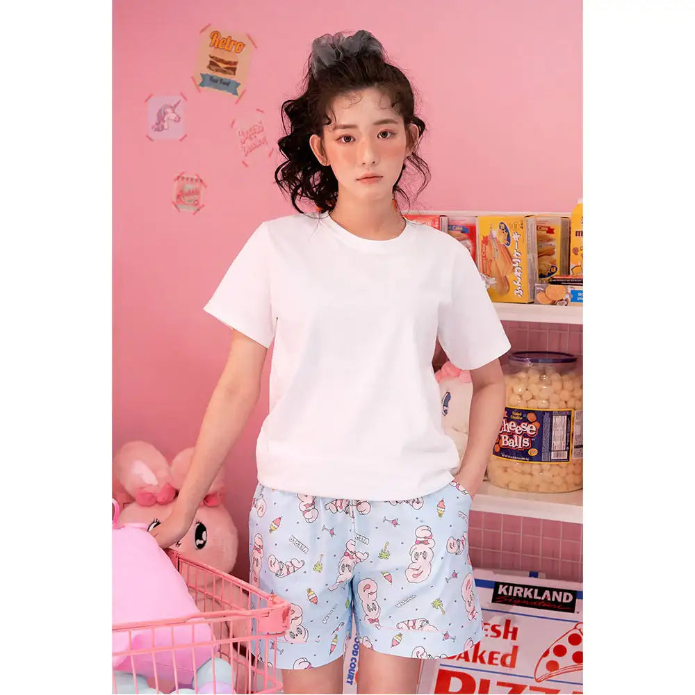 Esther Bunny x Ullala - Vacation Bunny Pajama Shorts - Esther Bunny x Ullala - Clothing - Harumio