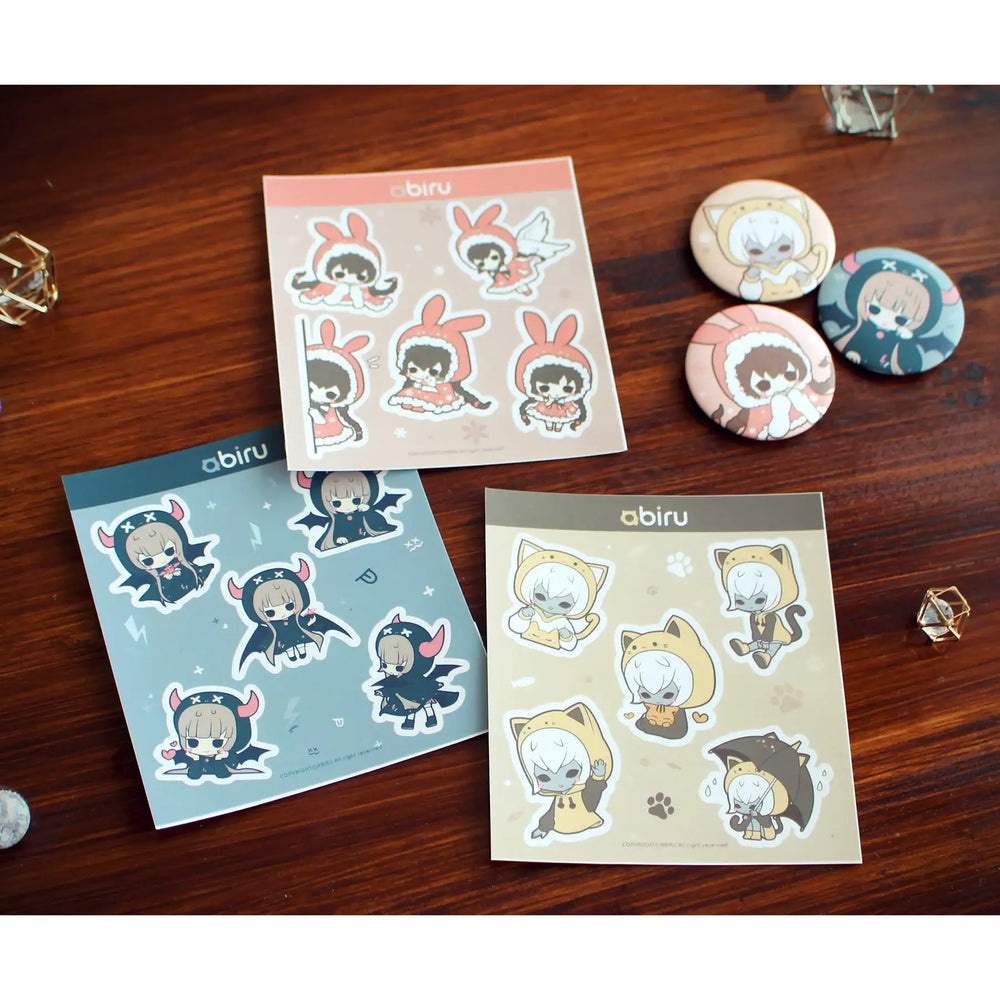 Abiru - Character Sticker and Pin Badge - Abiru - Accessories - Harumio