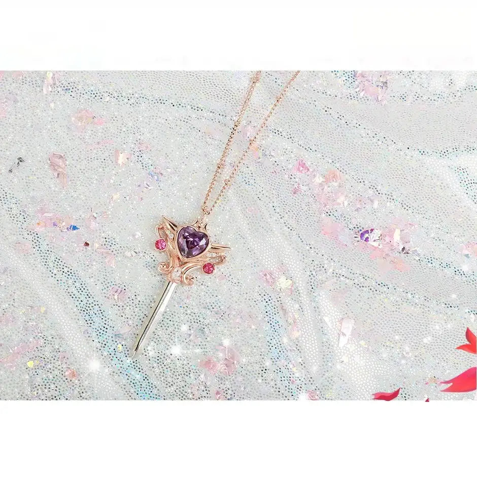 Wedding Peach x CLUE - Angel Sarubia Sword Long Necklace - Wedding Peach x CLUE - Jewelry - Harumio