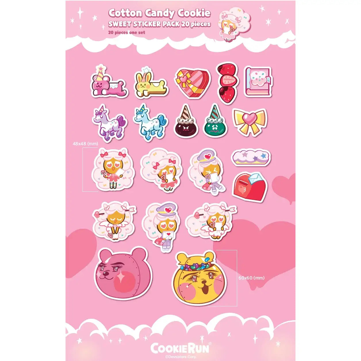 Cookie Run x Hi, Bye Mama - Cotton Candy Cookie Deco Set - Cookie Run x Hi, Bye Mama - Accessories - Harumio