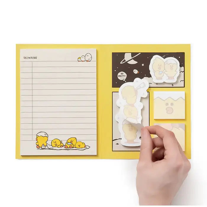Line Friends - Sally & Friends Sticky Notes and Pad - Line Friends - Accessories - Harumio