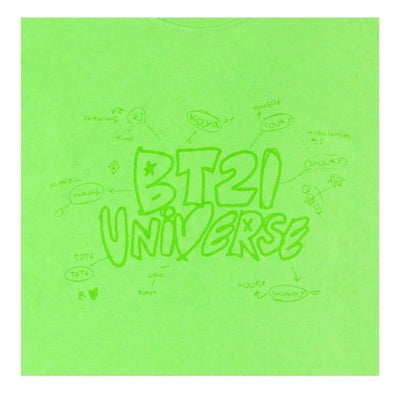 BT21 - Official Merch - Neon Green Short Sleeve T-Shirt - NEON Collection