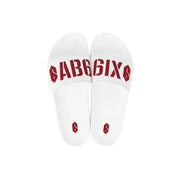 AB6IX - Logo Slide White Slippers - AB6IX - Footwear - Harumio