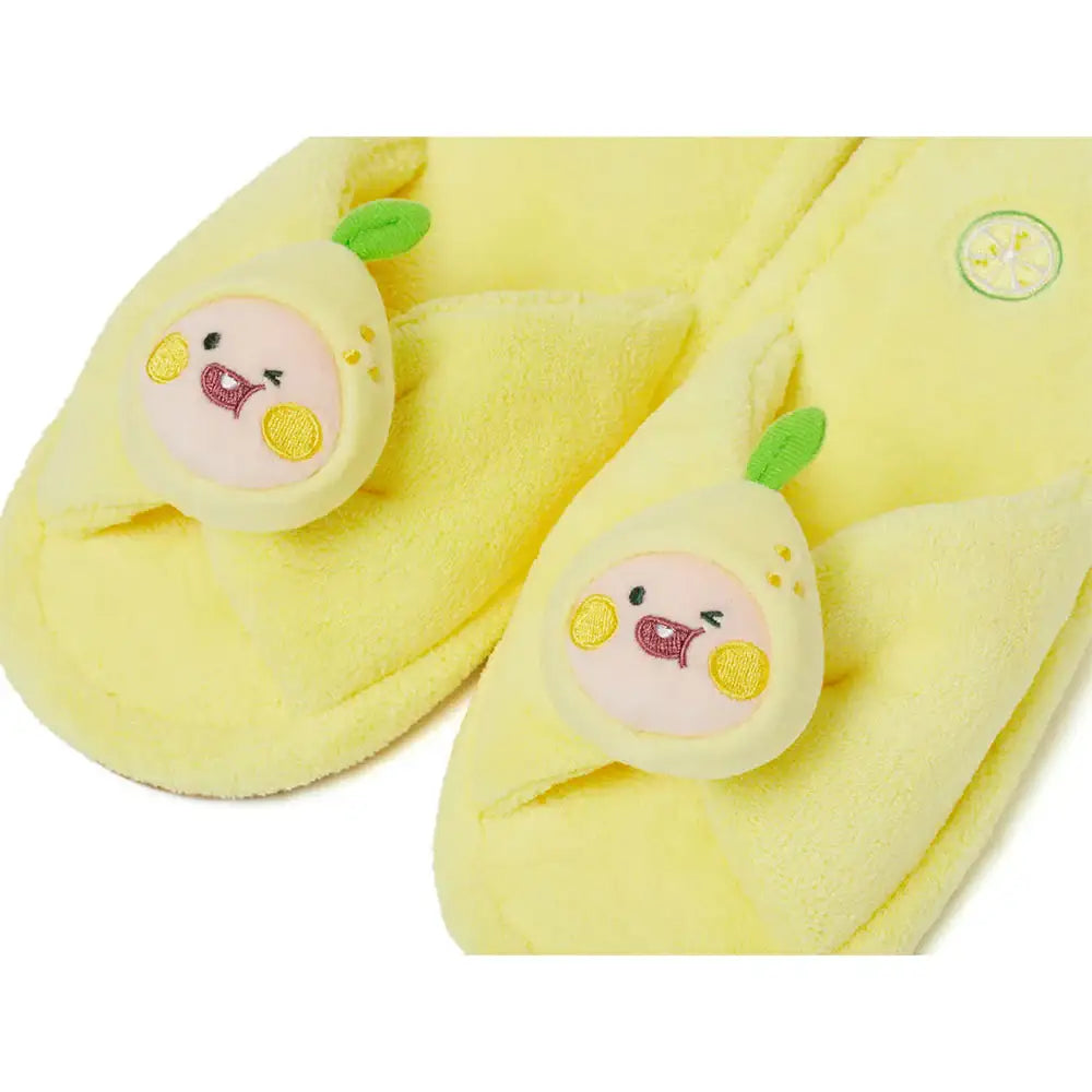 Kakao Friends - Lemon Terrace Apeach Room Slippers - Kakao Friends - Footwear - Harumio