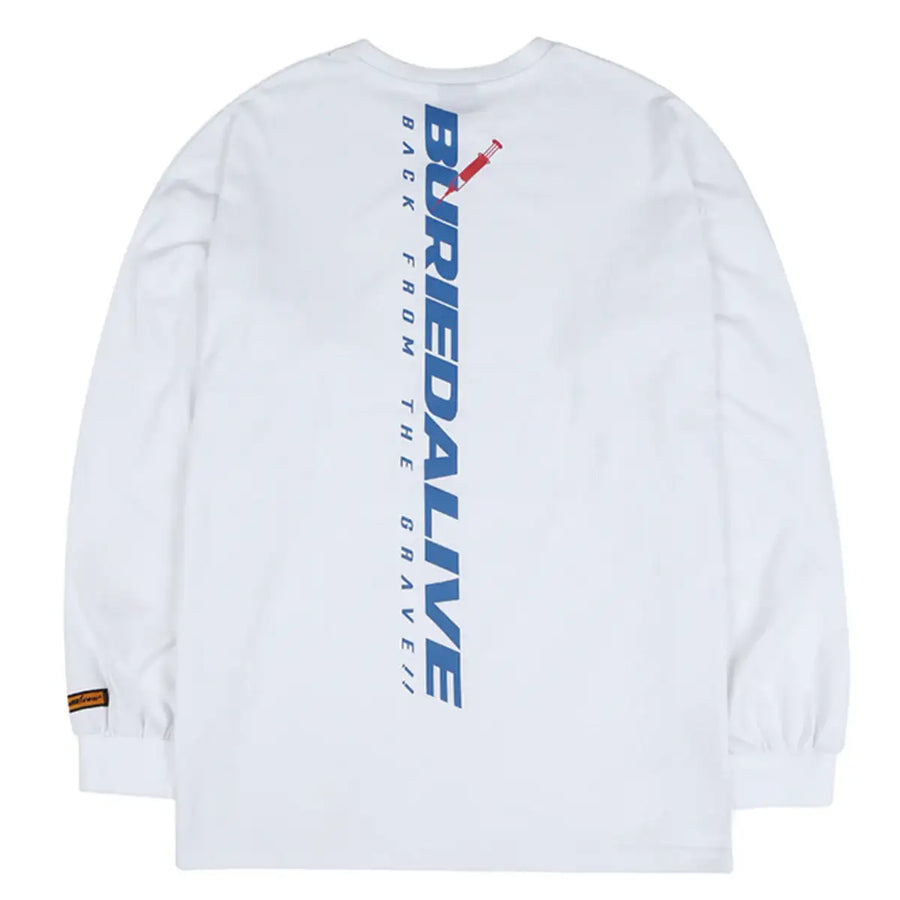 Buried Alive - New Logo White Long Sleeve Shirt - Buried Alive - Clothing - Harumio