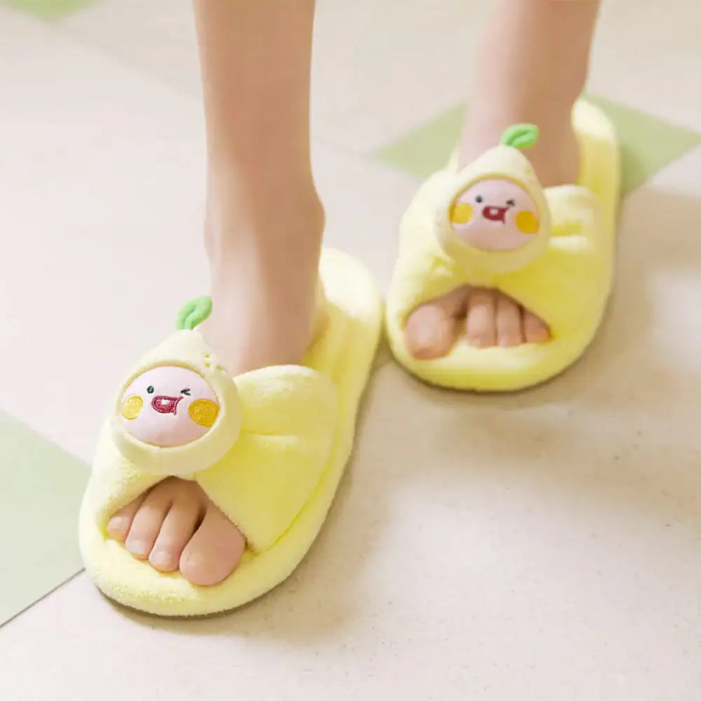 Kakao Friends - Lemon Terrace Apeach Room Slippers - Kakao Friends - Footwear - Harumio