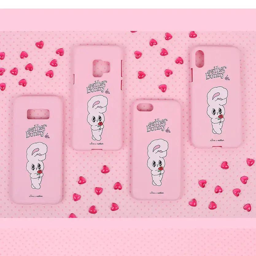 Clue X Esther Bunny - Strawberry Milk Phone Case for Galaxy S9 - CLUE - Accessories - Harumio