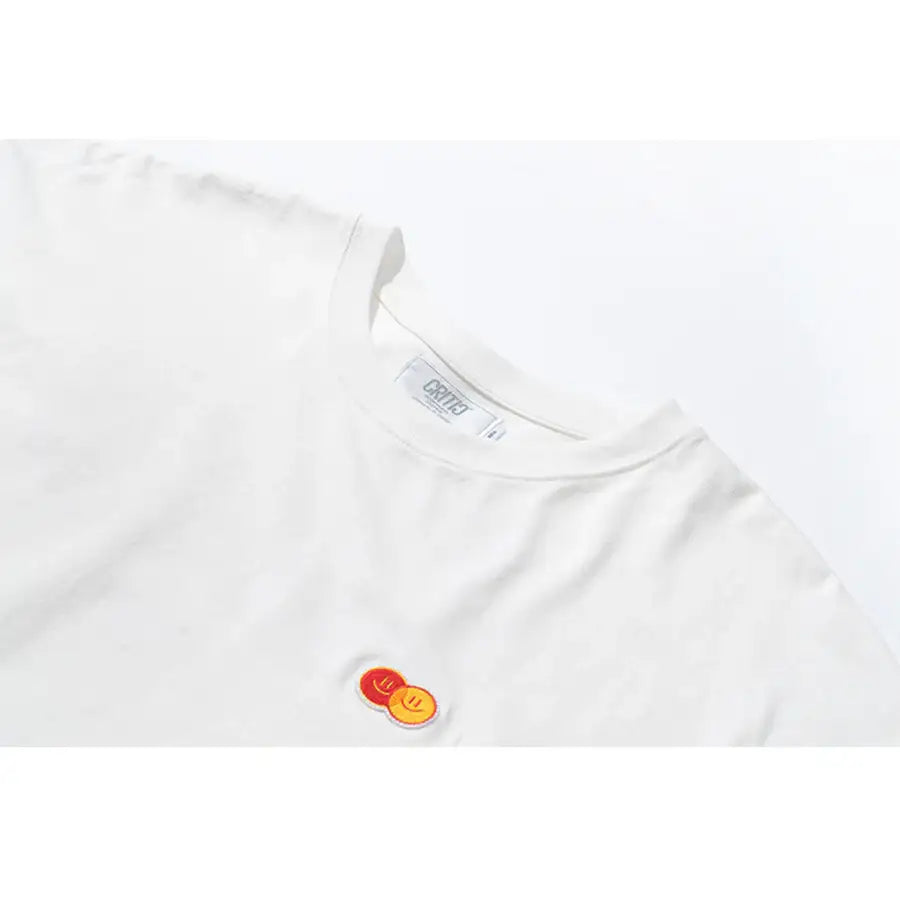 HAPPY FOOD x CRITIC - Smile Logo Short Sleeve T-Shirt - HAPPY FOOD x CRITIC - Clothing - Harumio