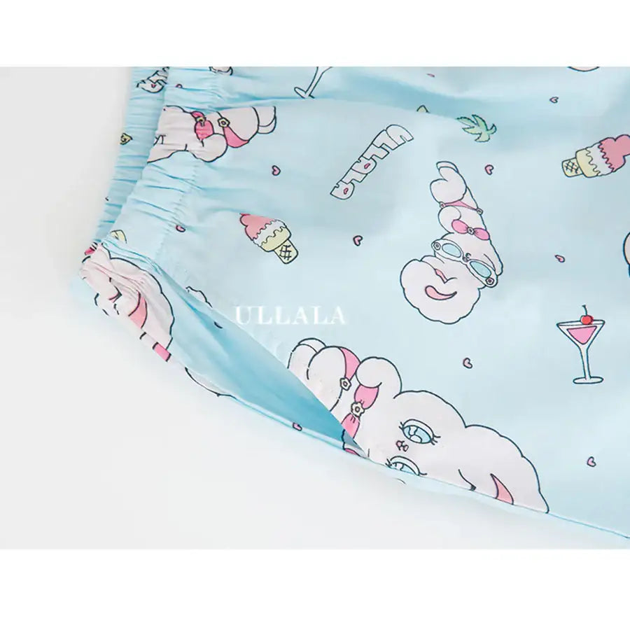 Esther Bunny x Ullala - Vacation Bunny Pajama Shorts - Esther Bunny x Ullala - Clothing - Harumio