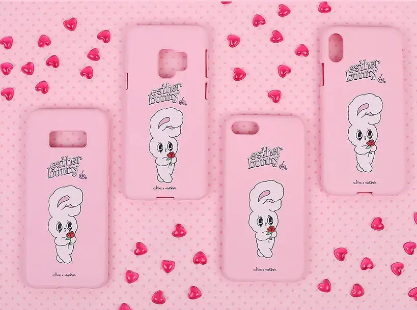 Clue X Esther Bunny - Strawberry Milk Phone Case for iPhone X / XS - CLUE - Accessories - Harumio