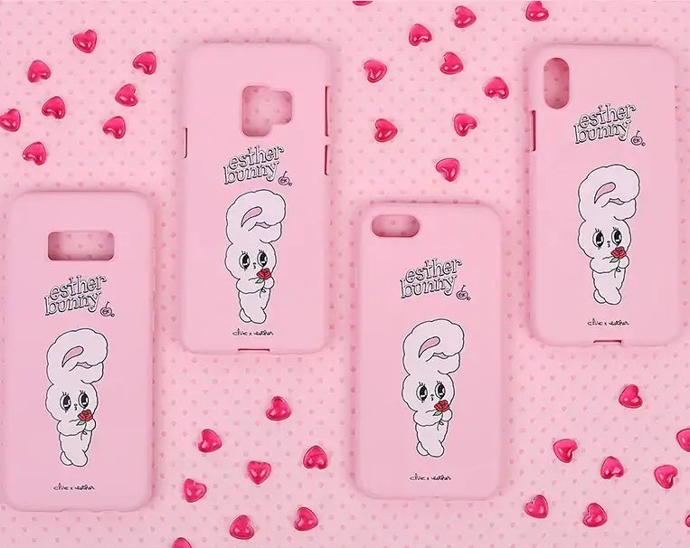Clue X Esther Bunny - Strawberry Milk Phone Case for Galaxy S8 - CLUE - Accessories - Harumio