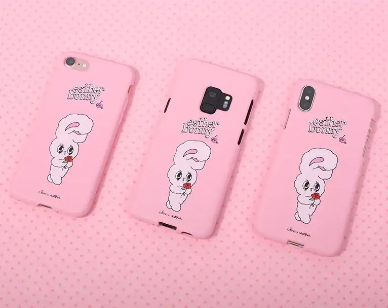 Clue X Esther Bunny - Strawberry Milk Phone Case for iPhone X / XS - CLUE - Accessories - Harumio