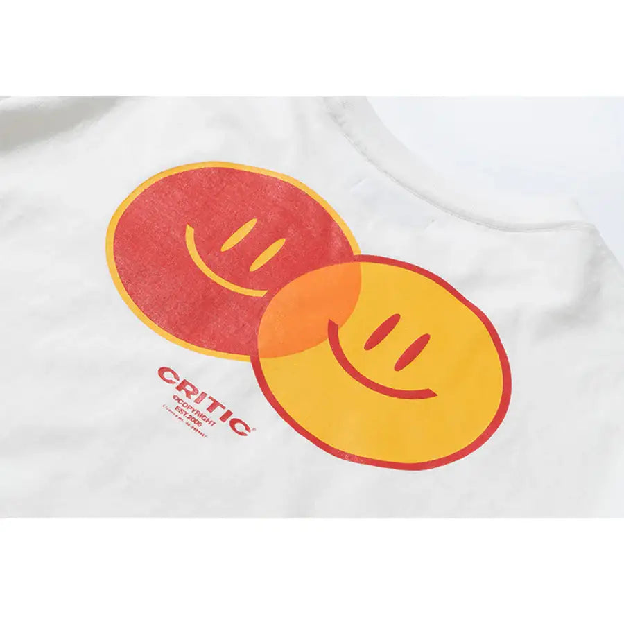 HAPPY FOOD x CRITIC - Smile Logo Short Sleeve T-Shirt - HAPPY FOOD x CRITIC - Clothing - Harumio