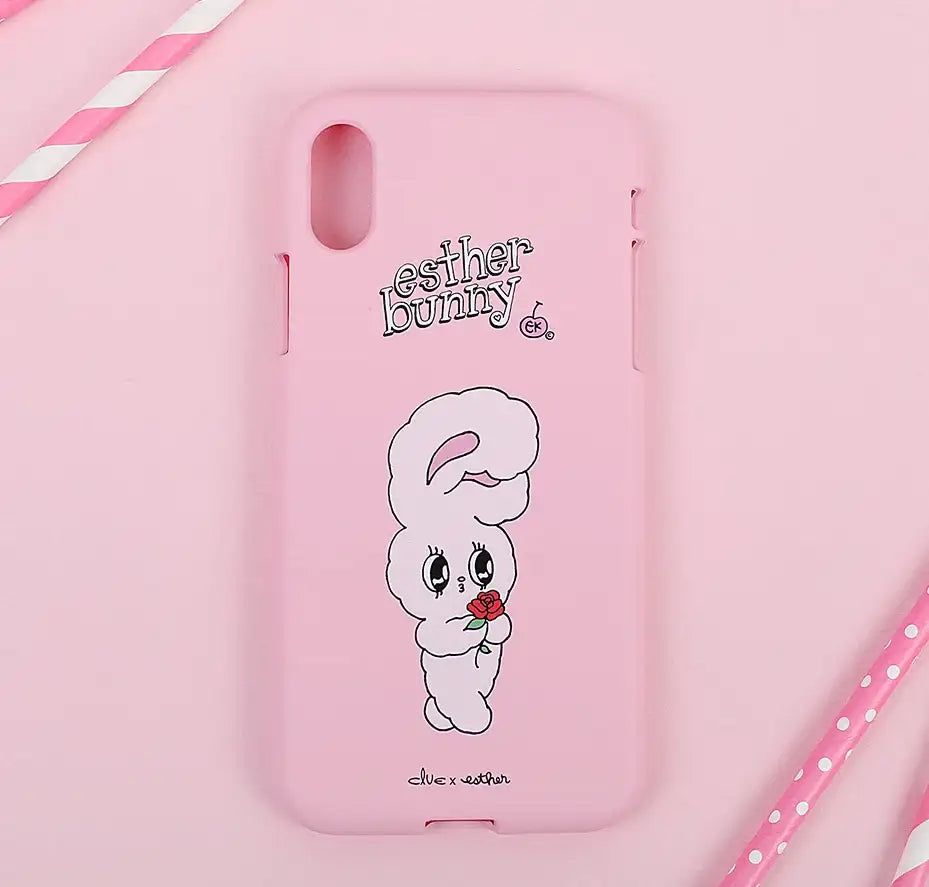 Clue X Esther Bunny - Strawberry Milk Phone Case for iPhone X / XS - CLUE - Accessories - Harumio