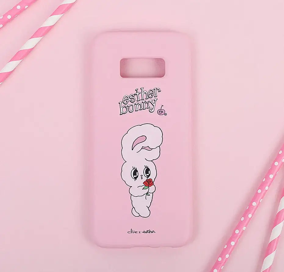 Clue X Esther Bunny - Strawberry Milk Phone Case for Galaxy S8 - CLUE - Accessories - Harumio