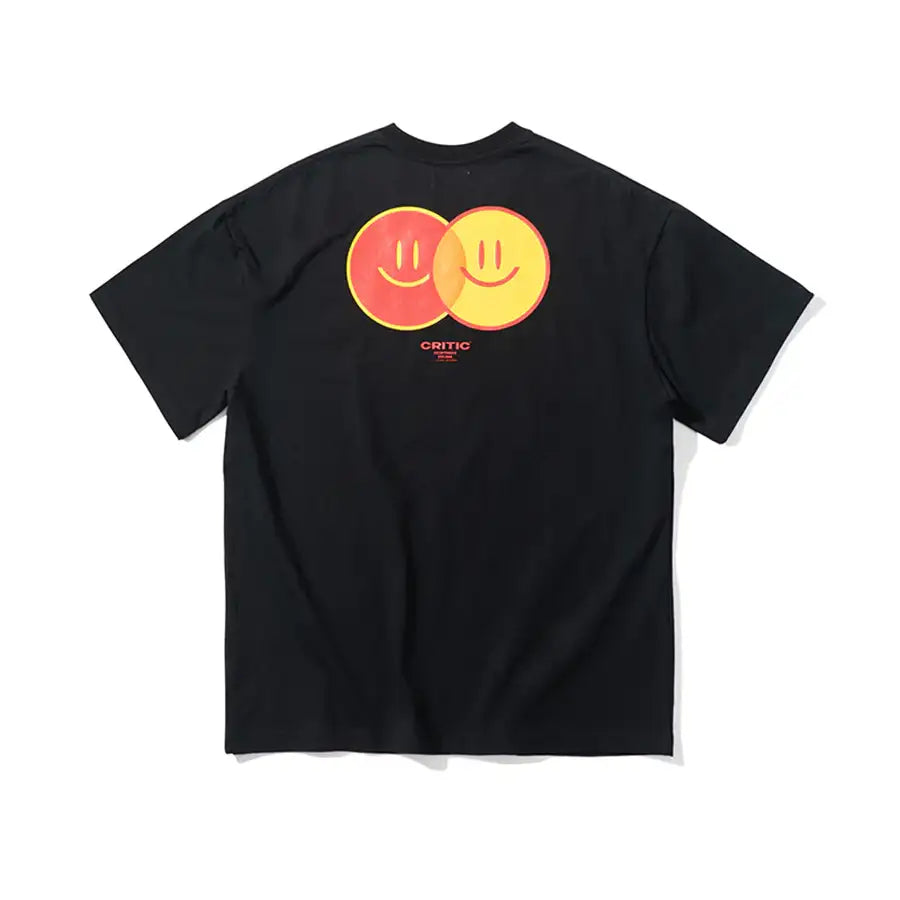 HAPPY FOOD x CRITIC - Smile Logo Short Sleeve T-Shirt - HAPPY FOOD x CRITIC - Clothing - Harumio