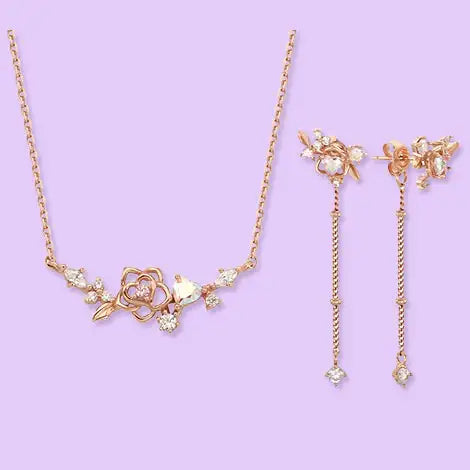 Clue X Esther Bunny - Shy Esther Bunny Aurora Stone Silver Earrings - CLUE - Accessories - Harumio