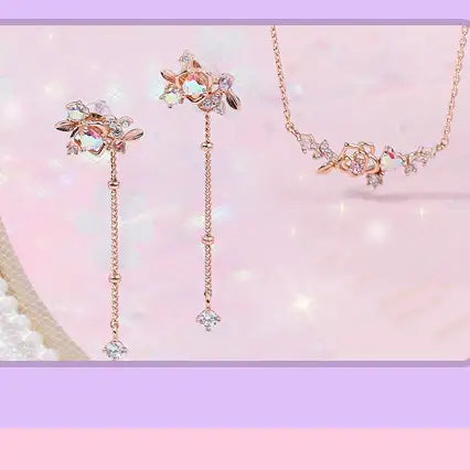Clue X Esther Bunny - Shy Esther Bunny Aurora Stone Silver Earrings - CLUE - Accessories - Harumio
