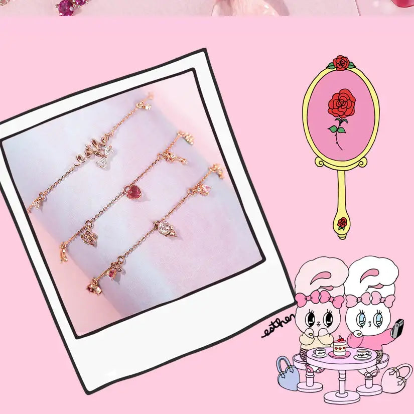 Clue X Esther Bunny - Simple Daily Silver Bracelet - CLUE - Accessories - Harumio