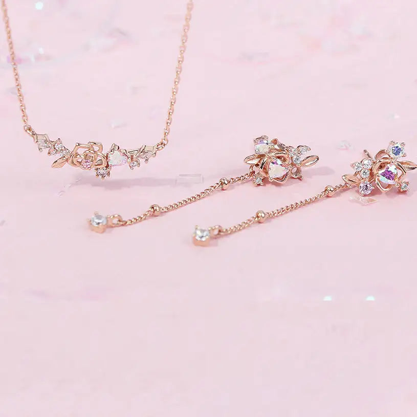 Clue X Esther Bunny - Shy Esther Bunny Aurora Stone Silver Earrings - CLUE - Accessories - Harumio