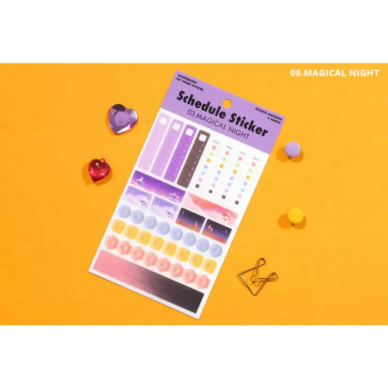Second Mansion x 10x10 - Schedule Deco Sticker - 10x10 - Accessories - Harumio