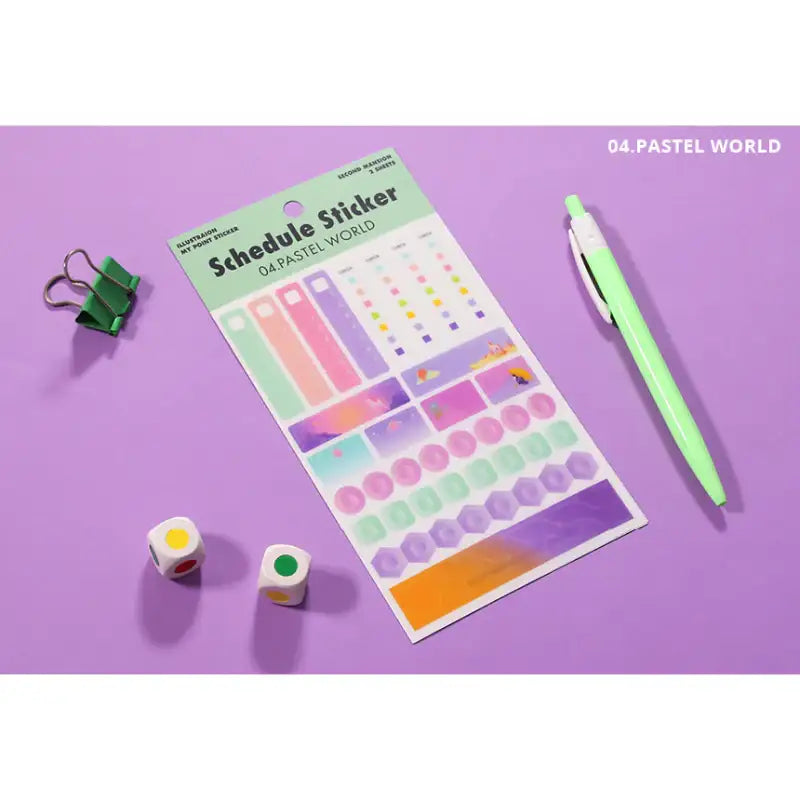 Second Mansion x 10x10 - Schedule Deco Sticker - 10x10 - Accessories - Harumio