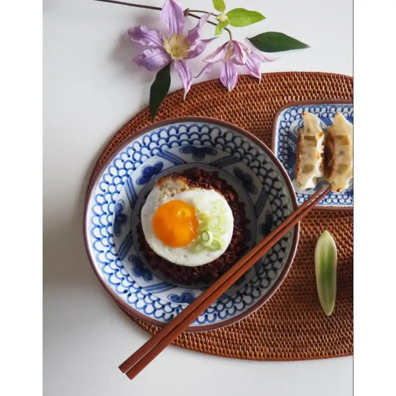 Bymino - Summer Indigo Blue Kosome Noodle Bowl 19cm - Bymino - Kitchenware - Harumio