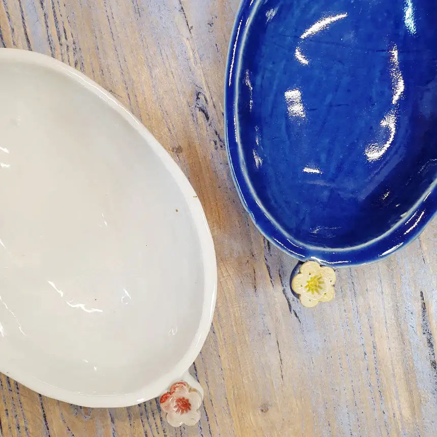 Bosan Pottery - Hand Painted Porcelain Oval Bowl - Bosan Pottery - Home & Living, Accessories - Harumio
