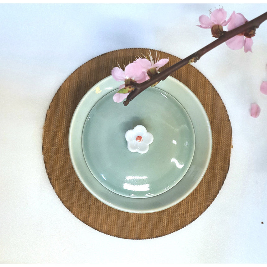 Bosan Pottery - Cobalt Porcelain Soy Sauce Bowl with Lid