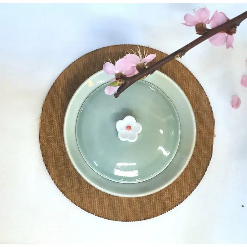 Bosan Pottery - Cobalt Porcelain Soy Sauce Bowl with Lid - Bosan Pottery - Home & Living, Accessories - Harumio