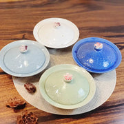 Bosan Pottery - Plum Blossom Porcelain Side Dish Bowl with Lid - Bosan Pottery - Home & Living, Accessories - Harumio