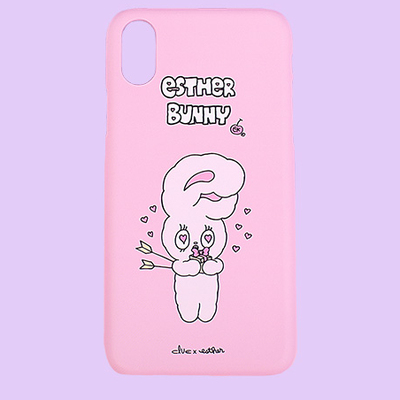 Clue X Esther Bunny - Shy Esther Bunny Hard Cell Phone Case for iPhone X