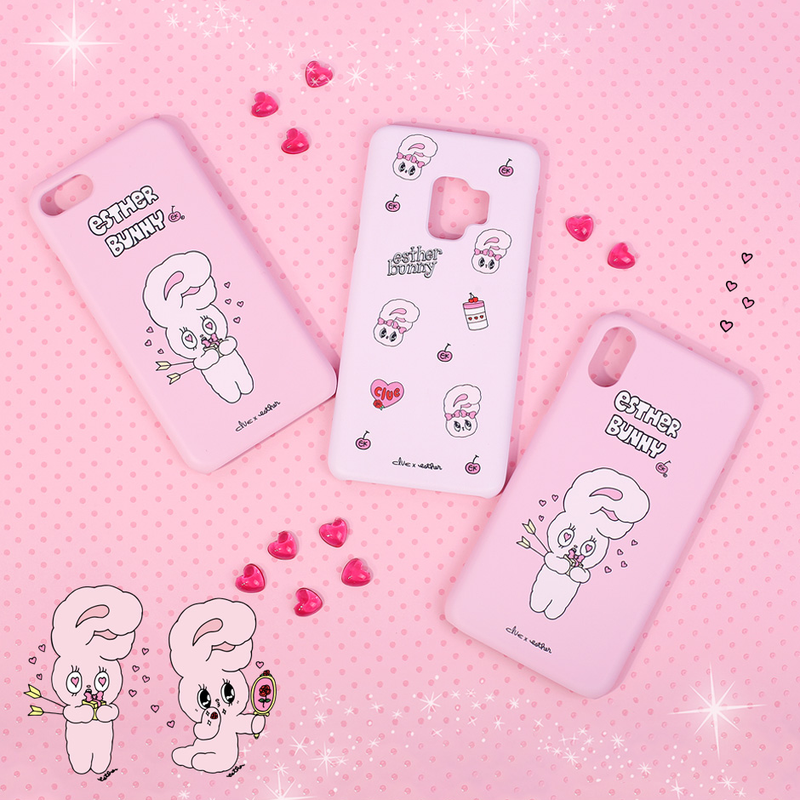 Clue X Esther Bunny - Shy Esther Bunny Hard Cell Phone Case for iPhone X