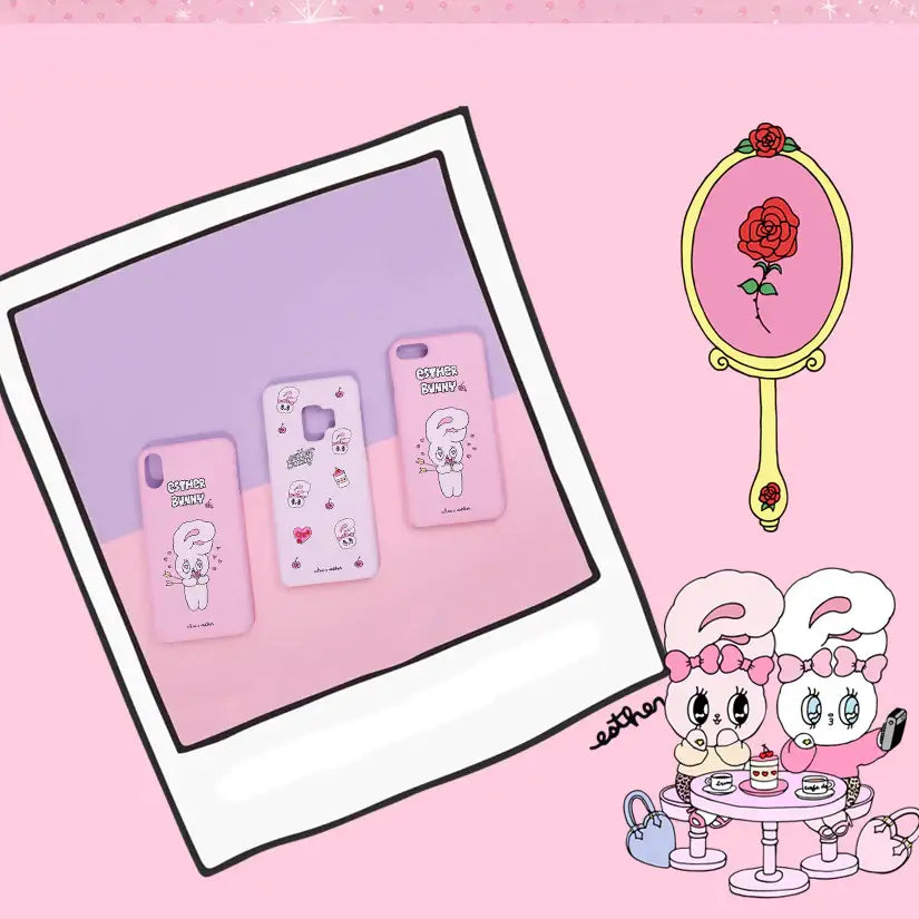Clue X Esther Bunny - Shy Esther Bunny Hard Phone Cover for Galaxy 8 - CLUE - Accessories - Harumio