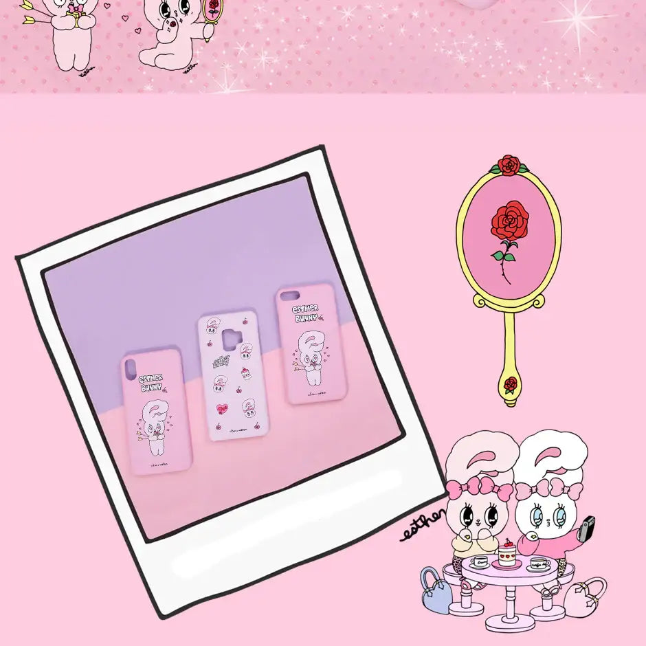 Clue X Esther Bunny - Shy Esther Bunny Hard Cell Phone Case for iPhone X - CLUE - Accessories - Harumio