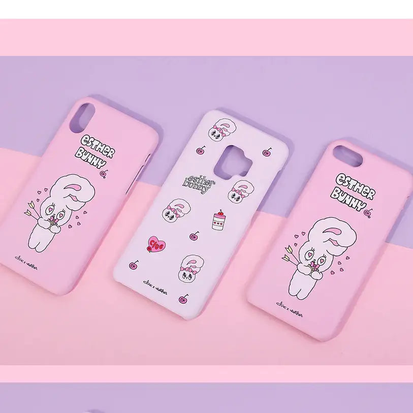 Clue X Esther Bunny - Shy Esther Bunny Hard Cell Phone Case for iPhone X - CLUE - Accessories - Harumio