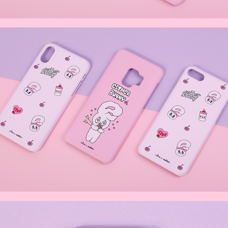 Clue X Esther Bunny - Shy Esther Bunny Hard Cell Phone Case for iPhone X