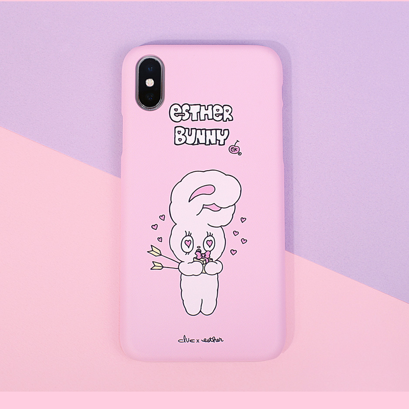 Clue X Esther Bunny - Shy Esther Bunny Hard Cell Phone Case for iPhone X
