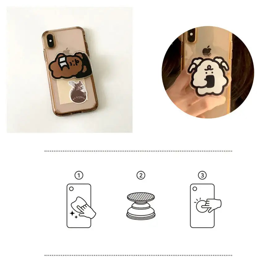 Stay With Us - I Hate The Rainy Season Acrylic Phone Grip Talk - Stay With Us - Griptok - Harumio