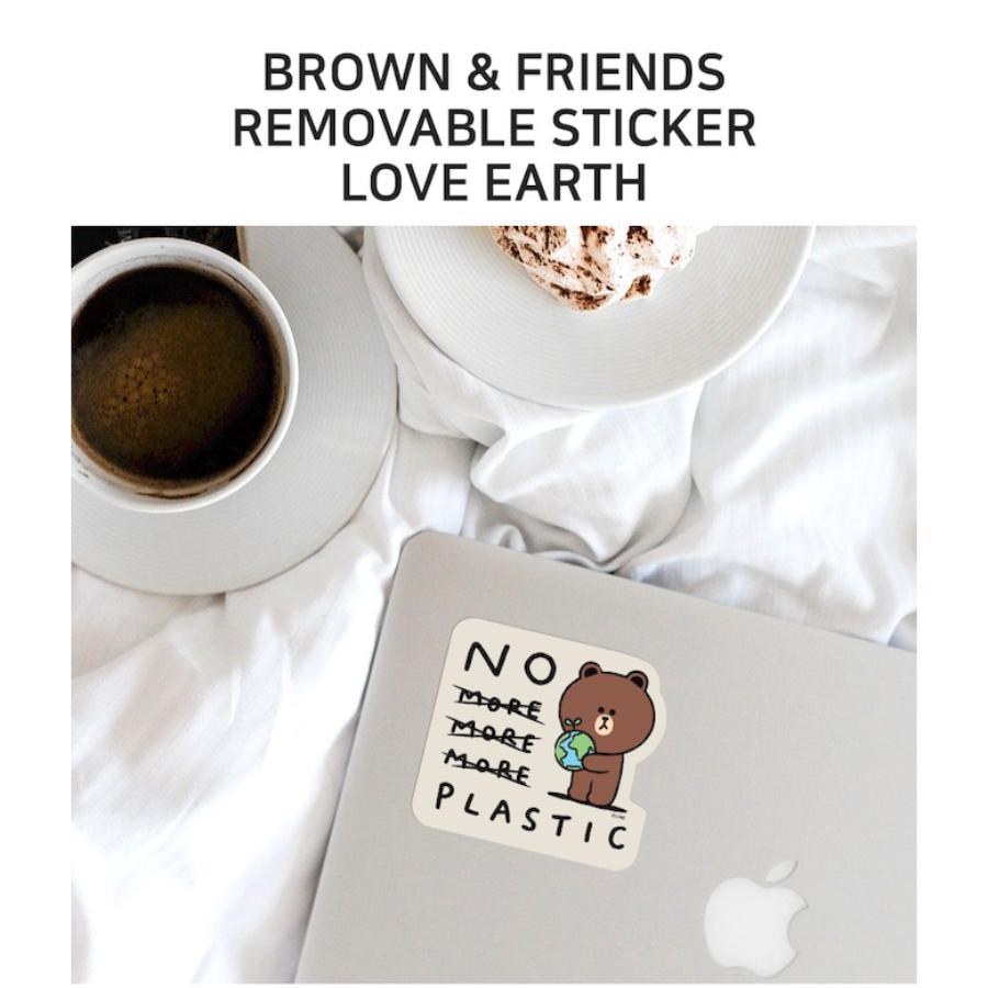 Monopoly x LINE - Brown and Friends - Removable Sticker Love Earth