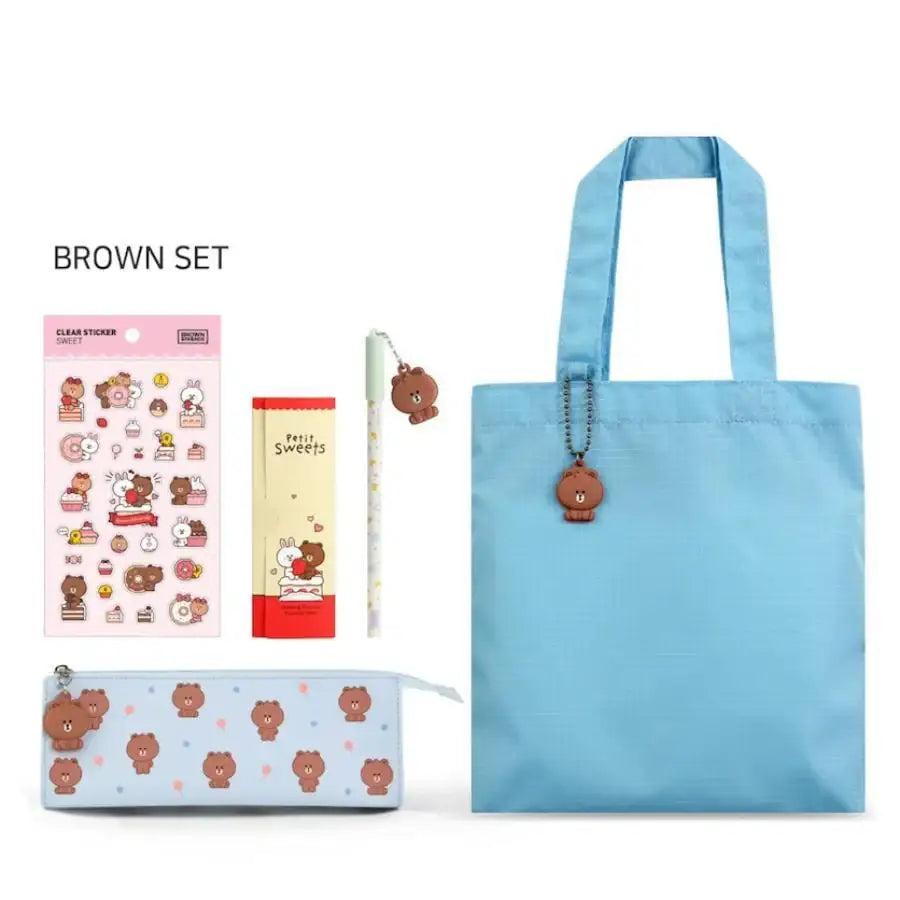 Monopoly x LINE - Brown and Friends - Mini Eco Bag Set - Monopoly - Accesories - Harumio