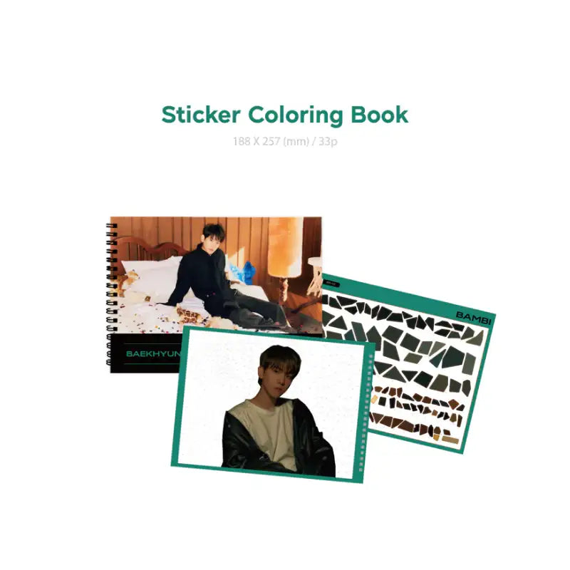 Baek Hyun - Bambi Sticker Coloring Book - Baek Hyun - Coloring Book - Harumio