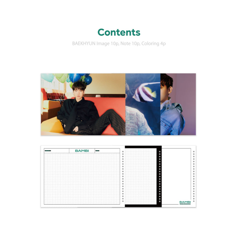 Baek Hyun - Bambi Sticker Coloring Book