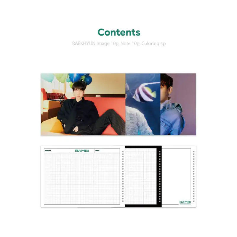 Baek Hyun - Bambi Sticker Coloring Book - Baek Hyun - Coloring Book - Harumio
